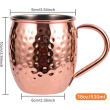 Handgefertigtes Moscow Mule Kupferbecher Set + Zubehör