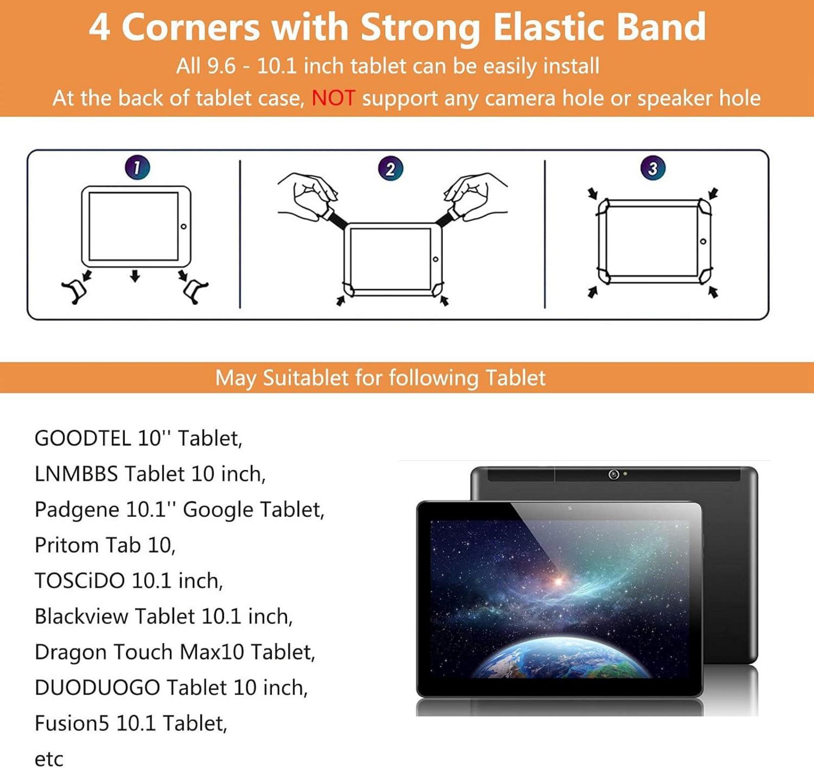 Tablet Hülle 10 Zoll Universal Schutzhülle Lila Magnetisch