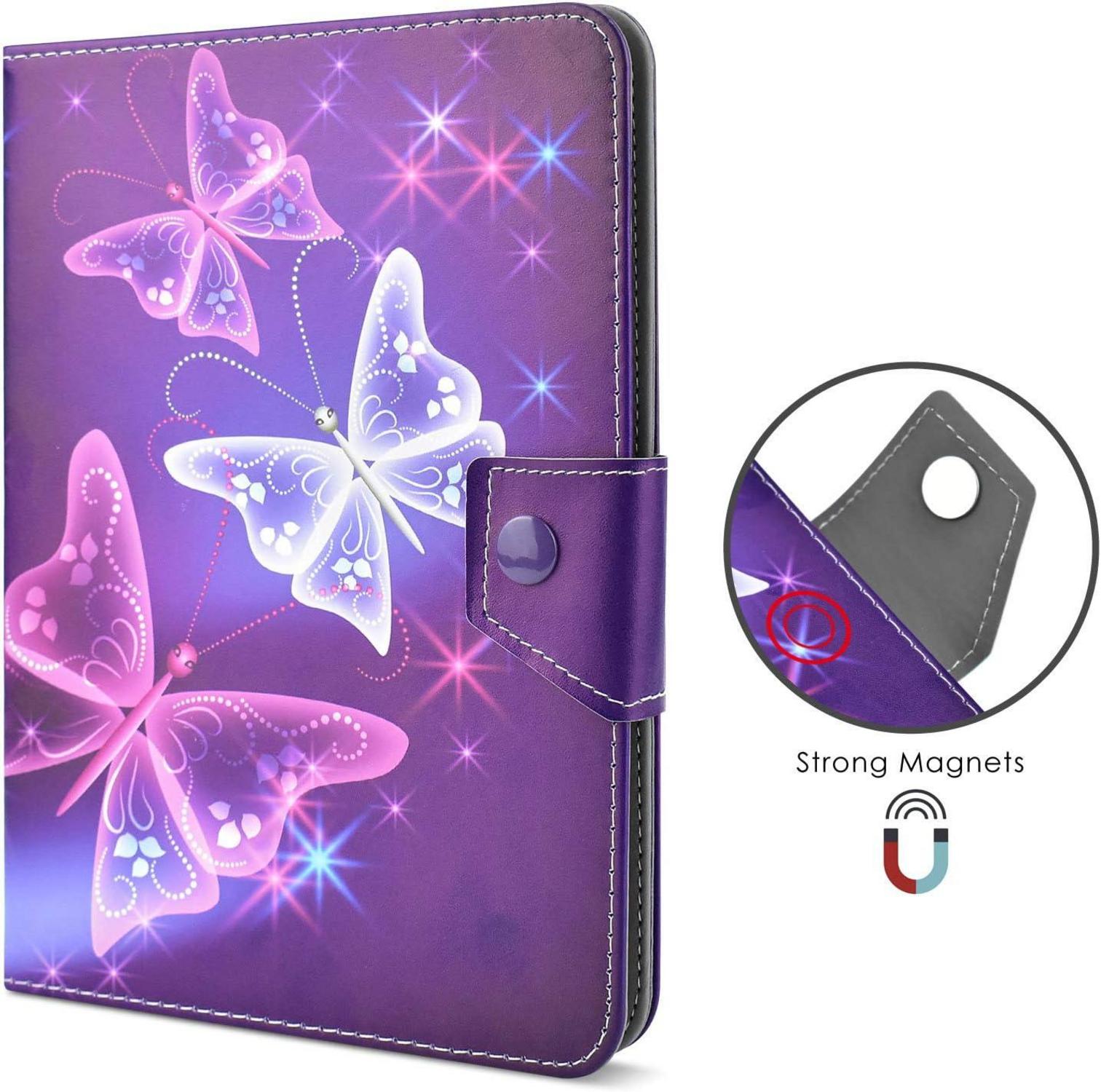 Tablet Hülle 10 Zoll Universal Schutzhülle Lila Magnetic für Tablets 9,6-10,5 Zoll