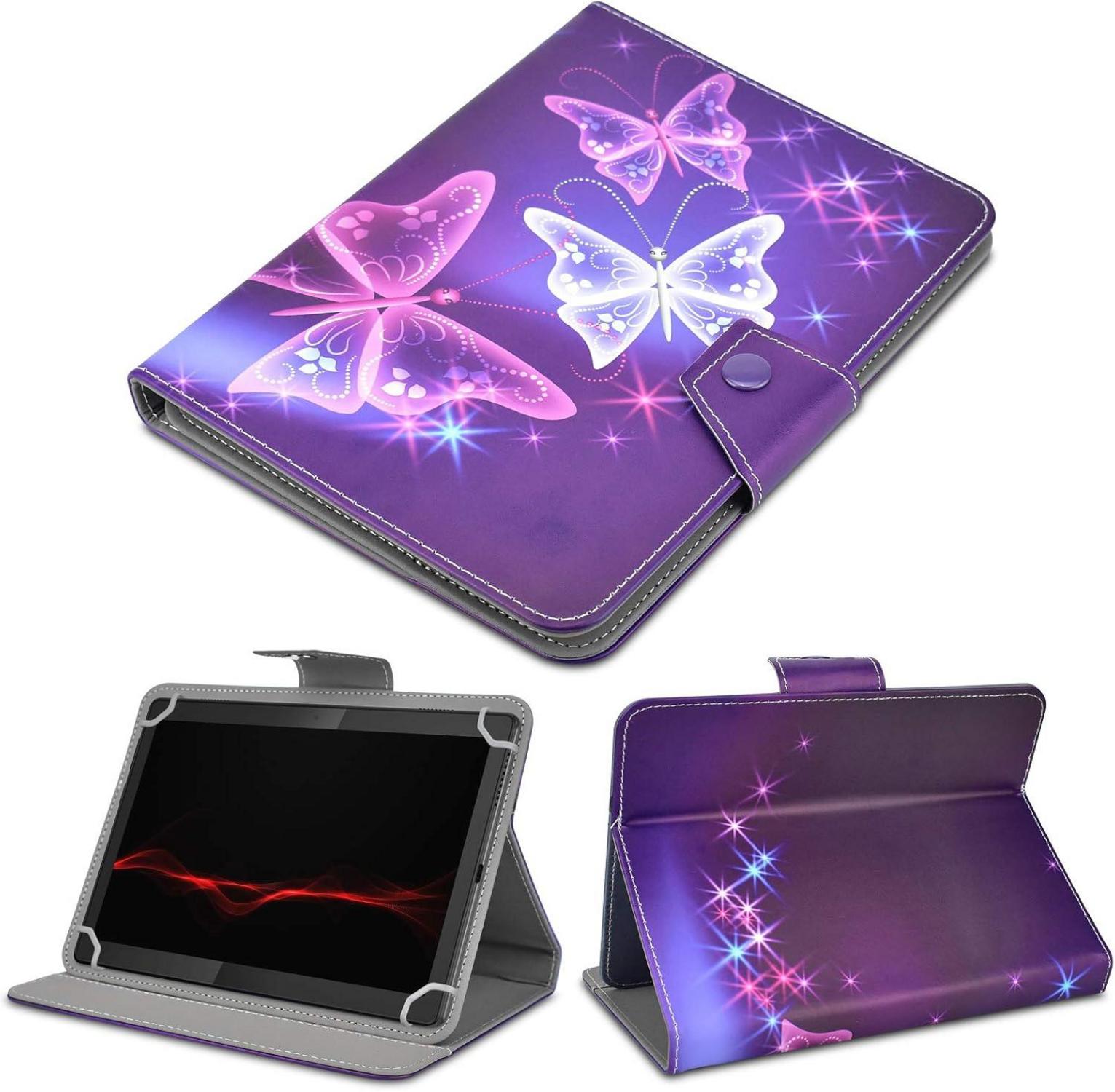 Lila Tablet Hülle 10 Zoll Universal magnetisches Design PU-Leder