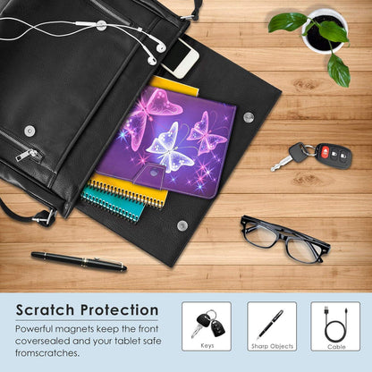 Tablet Hülle 10 Zoll Universal Schutzhülle Lila Magnetic für Tablets 9,6-10,5 Zoll