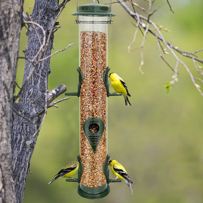 Metall Vogelhäuschen Rohr Hänge Feeder 6 Port Wildvogel Saatgut Hochleistung