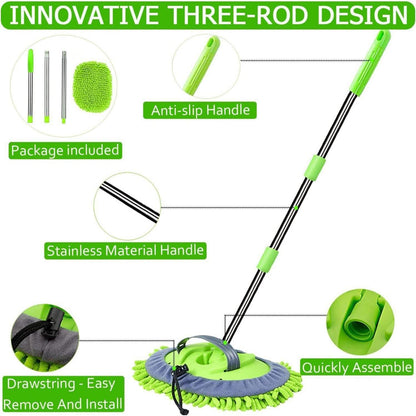 Auto Waschbürste Teleskop-Mikrofaserbürste 120cm 2-in-1