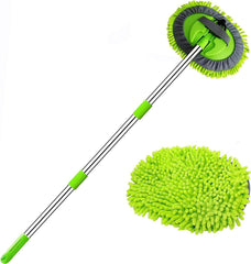 Teleskop Autowaschbürste 120cm 2-in-1 Mikrofaser Auto Reinigungsbürste