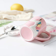 Einhorn Kinderbecher Keramik Rosa 3D Handbemalte Tasse