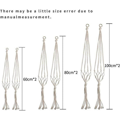 Makramee Blumenampeln 6er Set Baumwollseil Hängeampel