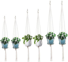 6er Set Makramee Blumenampel Baumwollseil Hängeampel Blumentopf