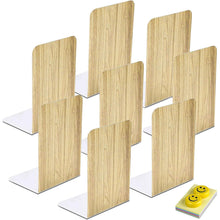 Qualsen Buchstütze Metall Bücherstützen Holzimitat 4 Paare