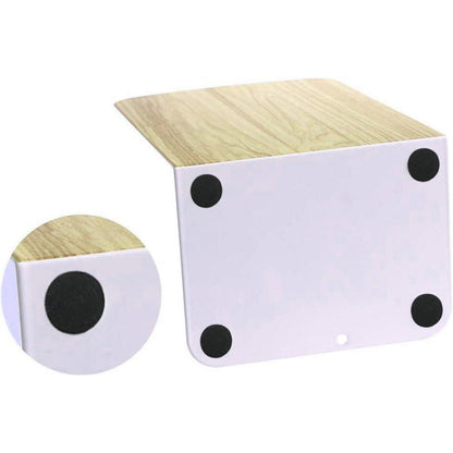 Qualsen Buchstütze Metall Bücherstützen Holzimitat 4 Paare