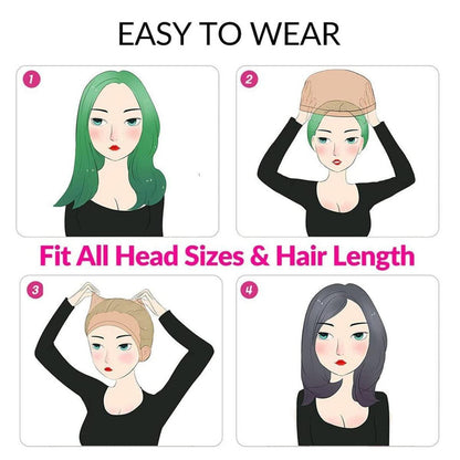 Kurze Damen Perücke Pixie Cut Schokoladenbraun mit Pony