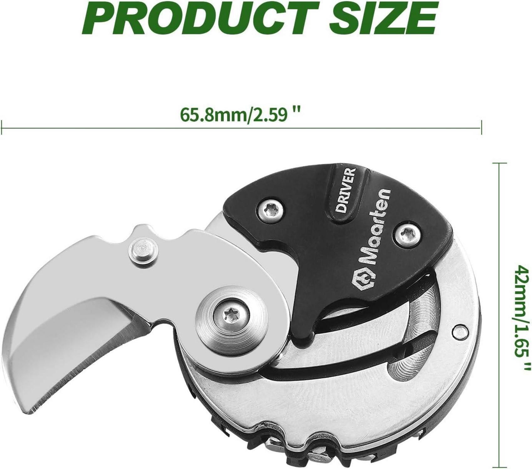 Multifunktionaler Mini EDC-Schlüsselbund 7-in-1 Werkzeug für Outdoor