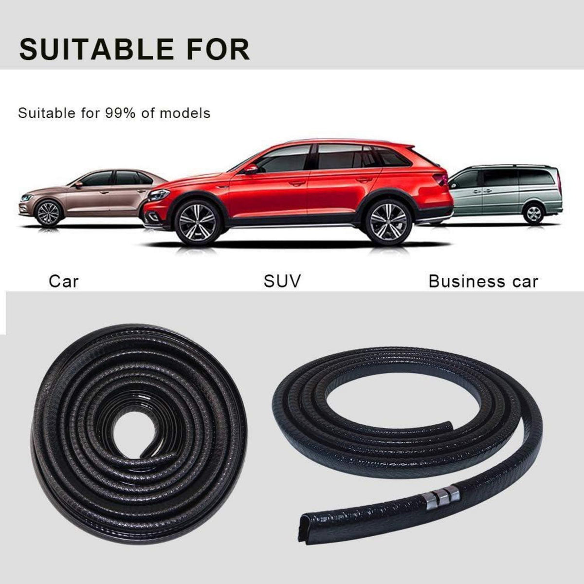 Auto Tür Kantenschutz U-Form 5m Schwarz