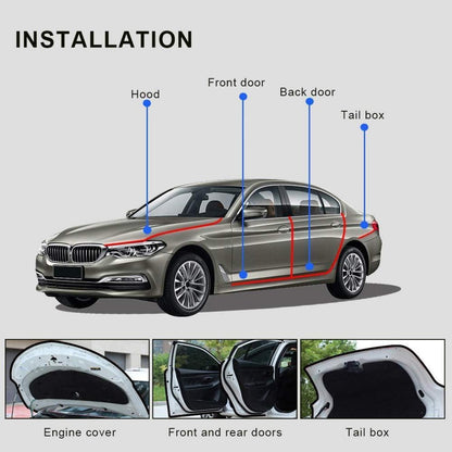 Auto Tür Kantenschutz U-Form 5m Schwarz