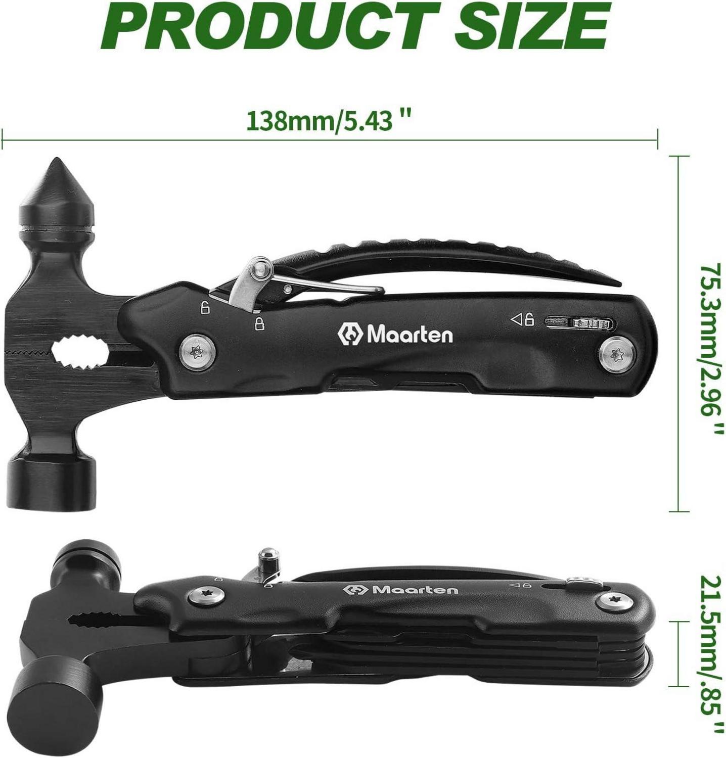 Multitool-Hammer 12-in-1 Geschenk für Männer Vatertag Papa Weihnachten