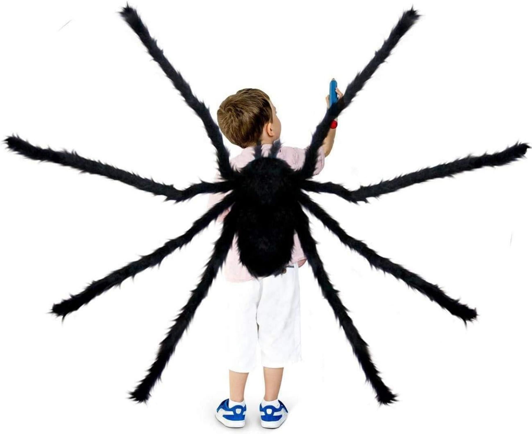XL Halloween Deko Set 500cm Riesige Spinnennetz Spinne Spinnweben 30