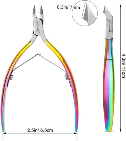 Nagelhautzange Hautschneider Edelstahl Scharfer Schnitt Regenbogenfarbe