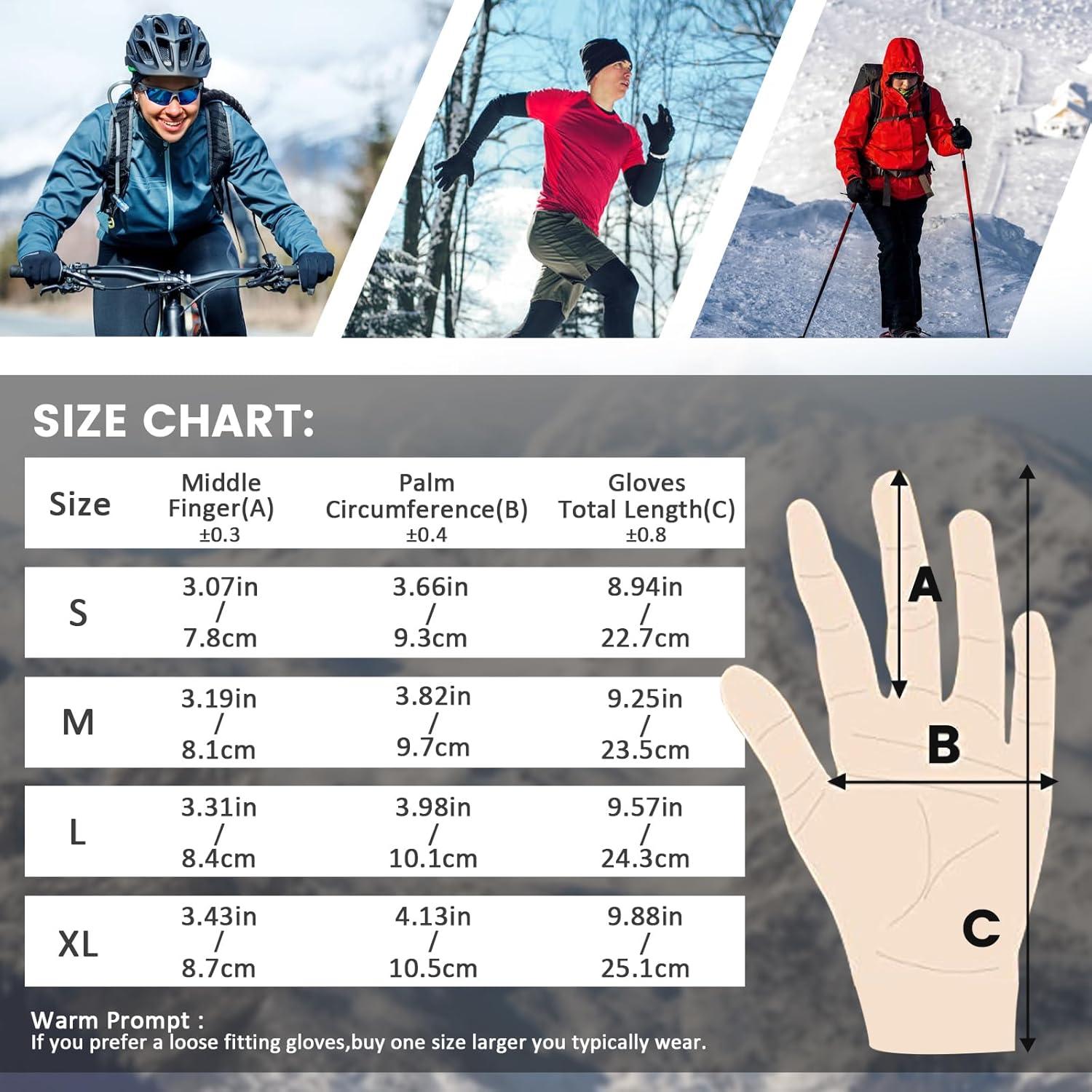 Winter Warme Touchscreen Fahrradhandschuhe Schwarz für