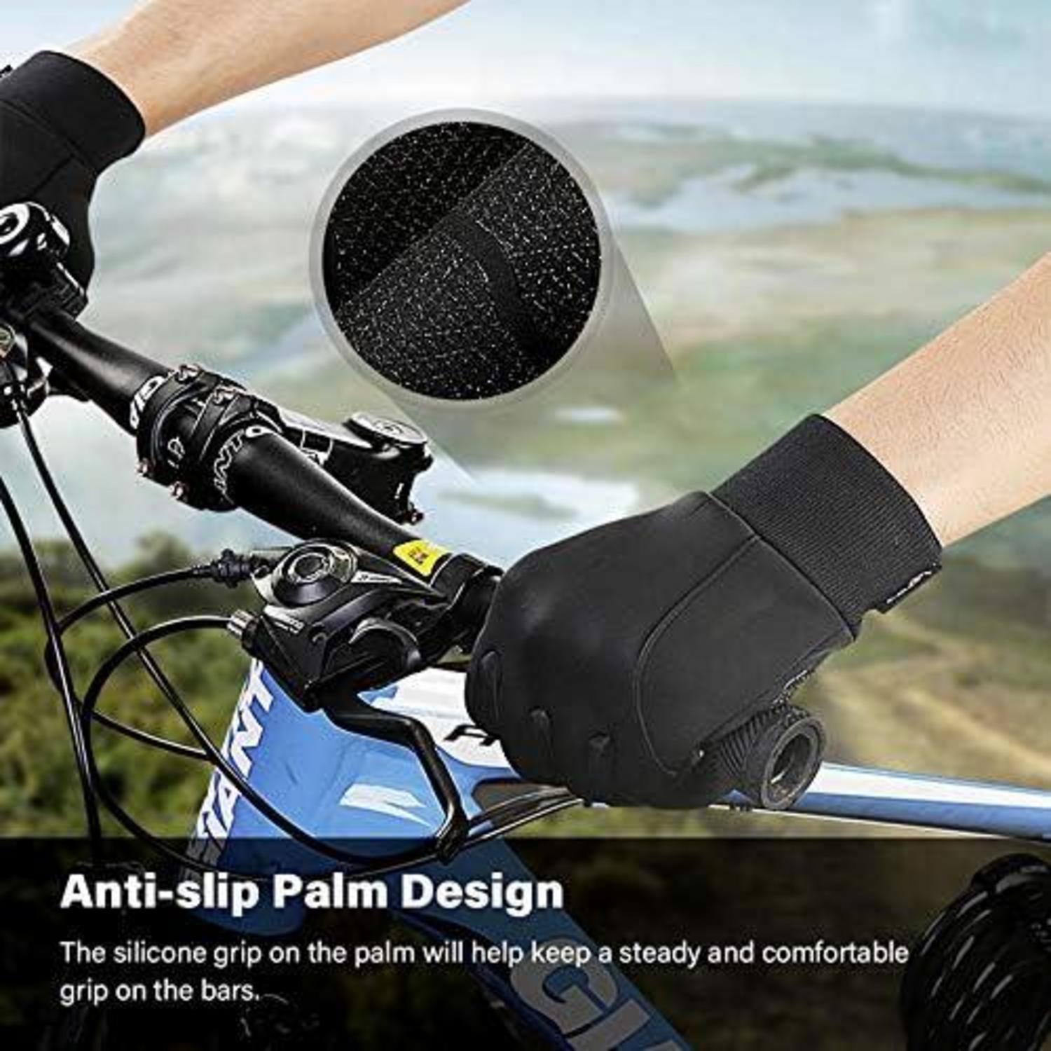 Winter Warme Touchscreen Handschuhe Sport Fahrradhandschuhe Schwarz