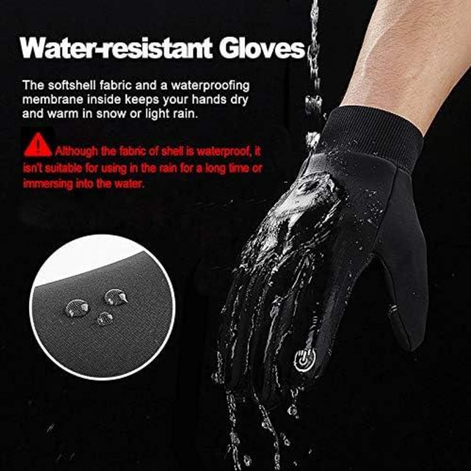 Winter Handschuhe Touchscreen Fahrradhandschuhe Herren Damen Schwarz