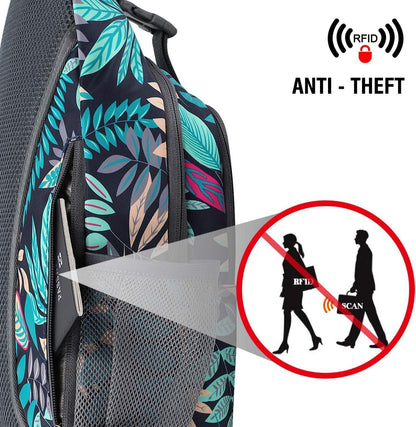 Sling Bag Rucksack mit Diebstahlschutz, Brusttasche, Umhängetasche