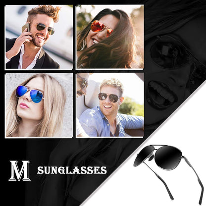 Polarisierte Sonnenbrille Herren Schwarz UV400 Vintage