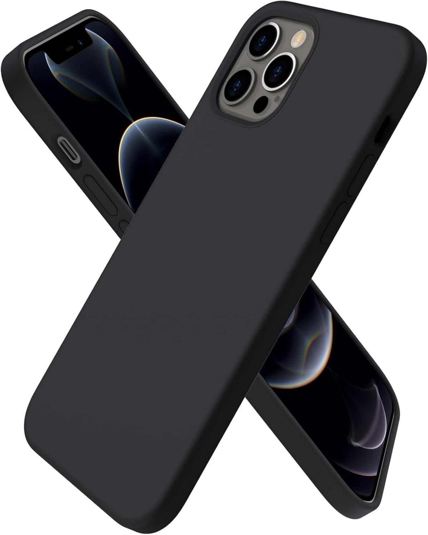 Schwarzes Silikon Case für iPhone 12 Pro 6,1 Zoll Magnetisch & Dünn