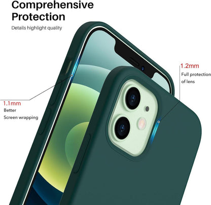 ORNARTO iPhone 12 Mini Silikon Hülle Flüssig Silikon Case 5,4 Zoll Zyperngrün