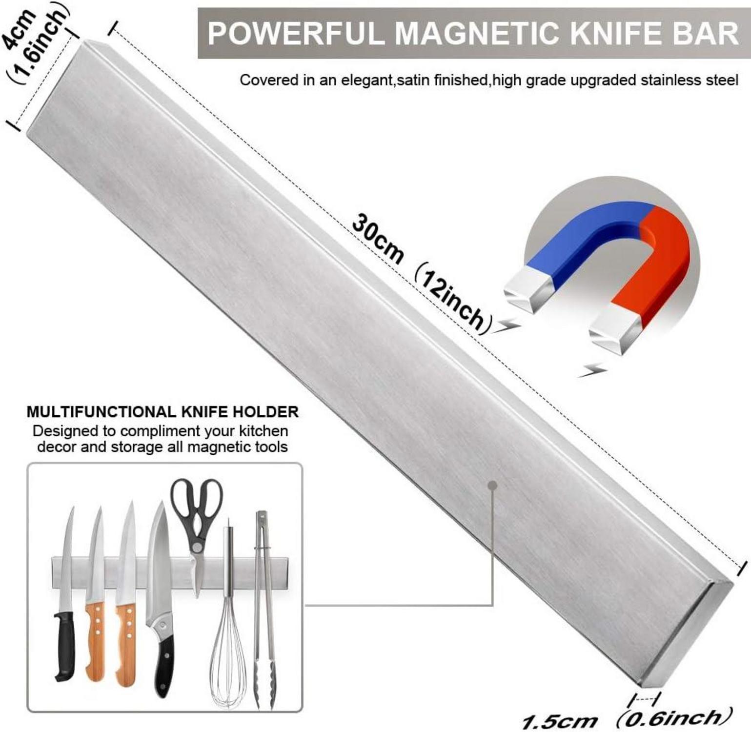 Magnetschiene für Messer 30cm Edelstahl Selbstklebend