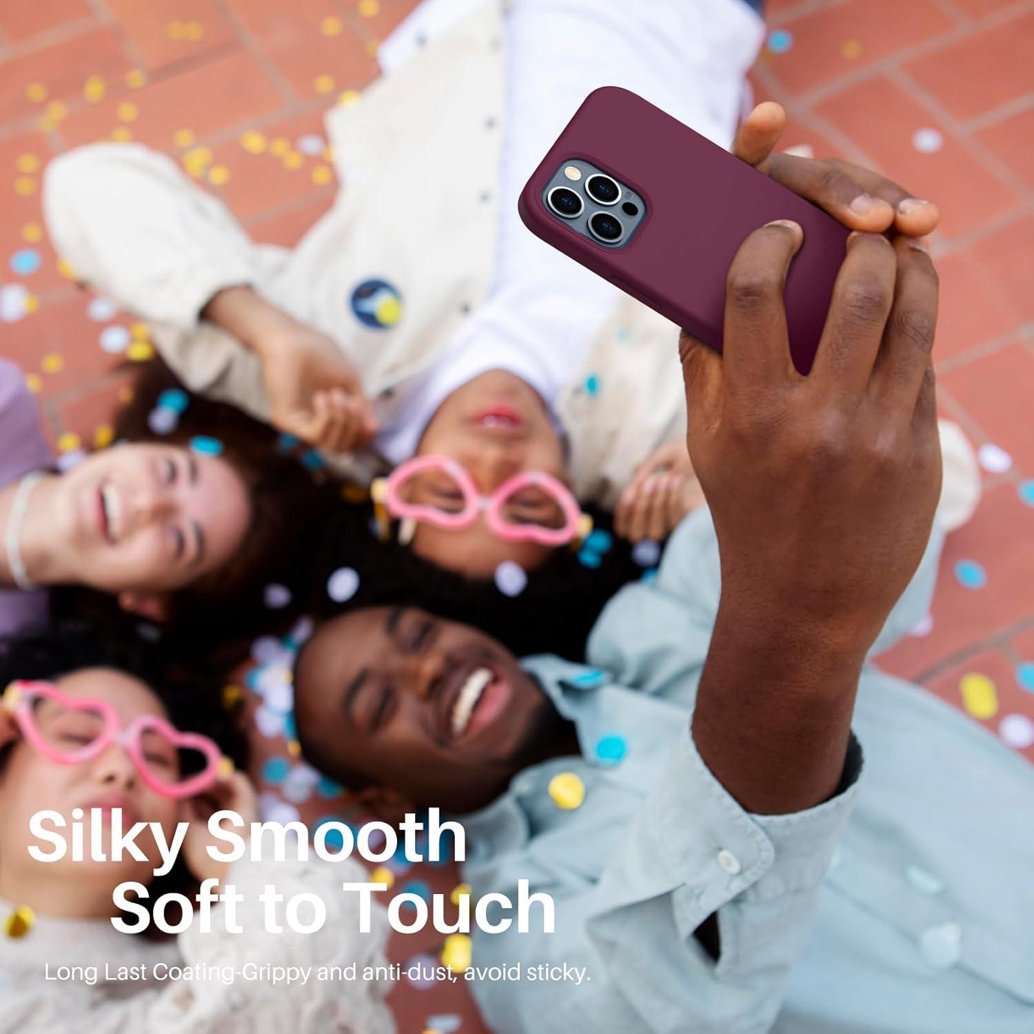Silikon Case kompatibel mit iPhone 12 Pro 6,1 Flüssig Silikon Hülle