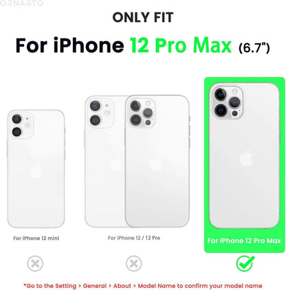 ORNARTO iPhone 12 Pro Max Silikonhülle Stoßfeste