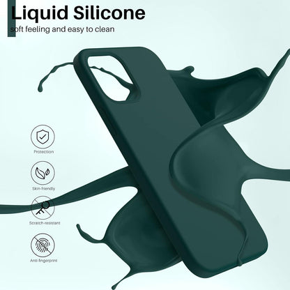 iPhone 12 Pro Silikon Case Hülle ultra dünn Olivgrün
