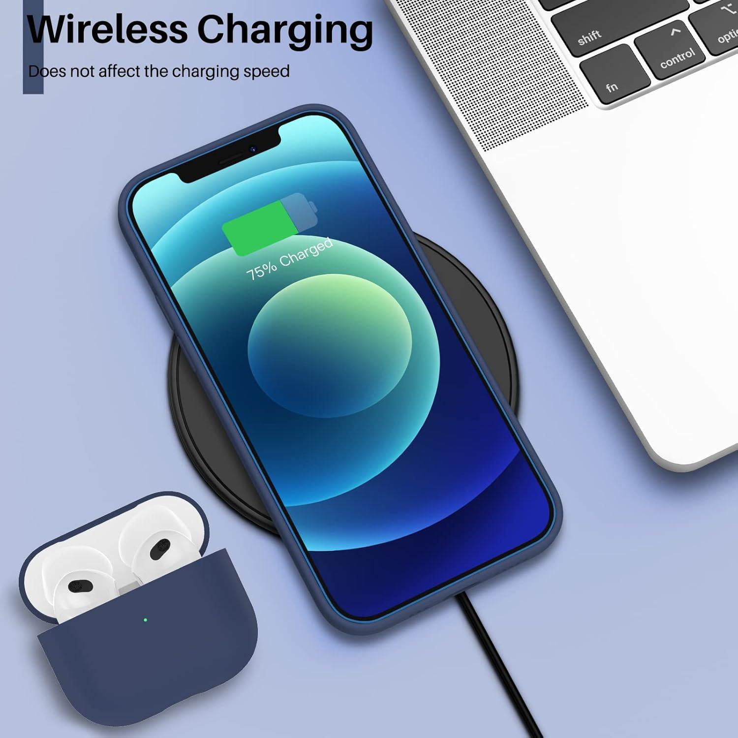 iPhone 12 Mini Silikon Hülle Ultra Dünn Flüssig Schutz Dunkelmarine