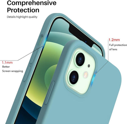 ORNARTO iPhone 12 | 12 Pro 6,1 Silikon Case flüssig Schutz Kaktus