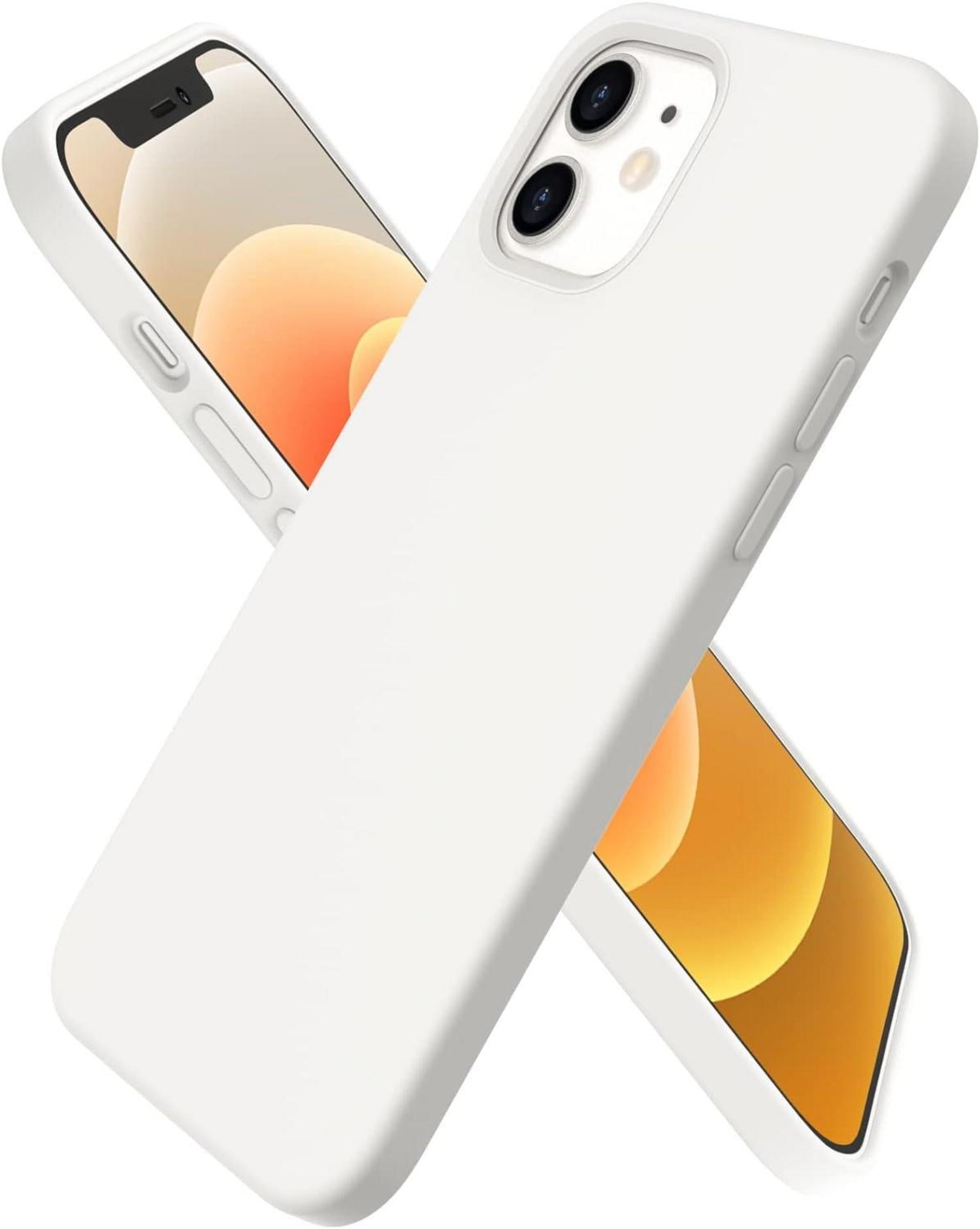 Silikon Case für iPhone 12 Pro 6,1 Zoll Weiß Handyhülle