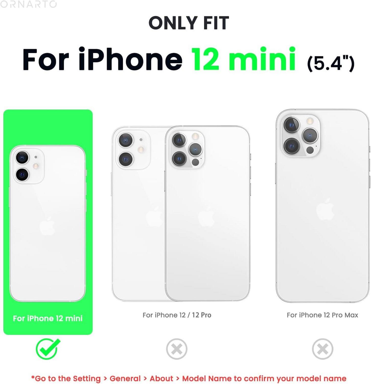 ORNARTO iPhone 12 Mini 5,4 Silikon Hülle Flüssig Schutz