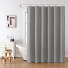 Waffel Duschvorhang 182x182cm Grau mit Metallringen