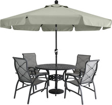 UV-Schirm mit Rüschen 270cm wasserdichte Terrasse Grau