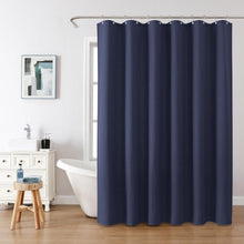 Waffel Duschvorhang Marineblau Stoff Textil Anti Schimmel