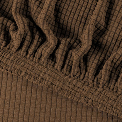 Ohrensesselüberzug 2-teilig Jacquard – Kaffee