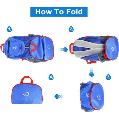 Ultraleichter Faltbarer 20L Rucksack Outdoor Daypack Blau