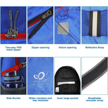 Ultraleichter Faltbarer 20L Rucksack Outdoor Daypack Blau