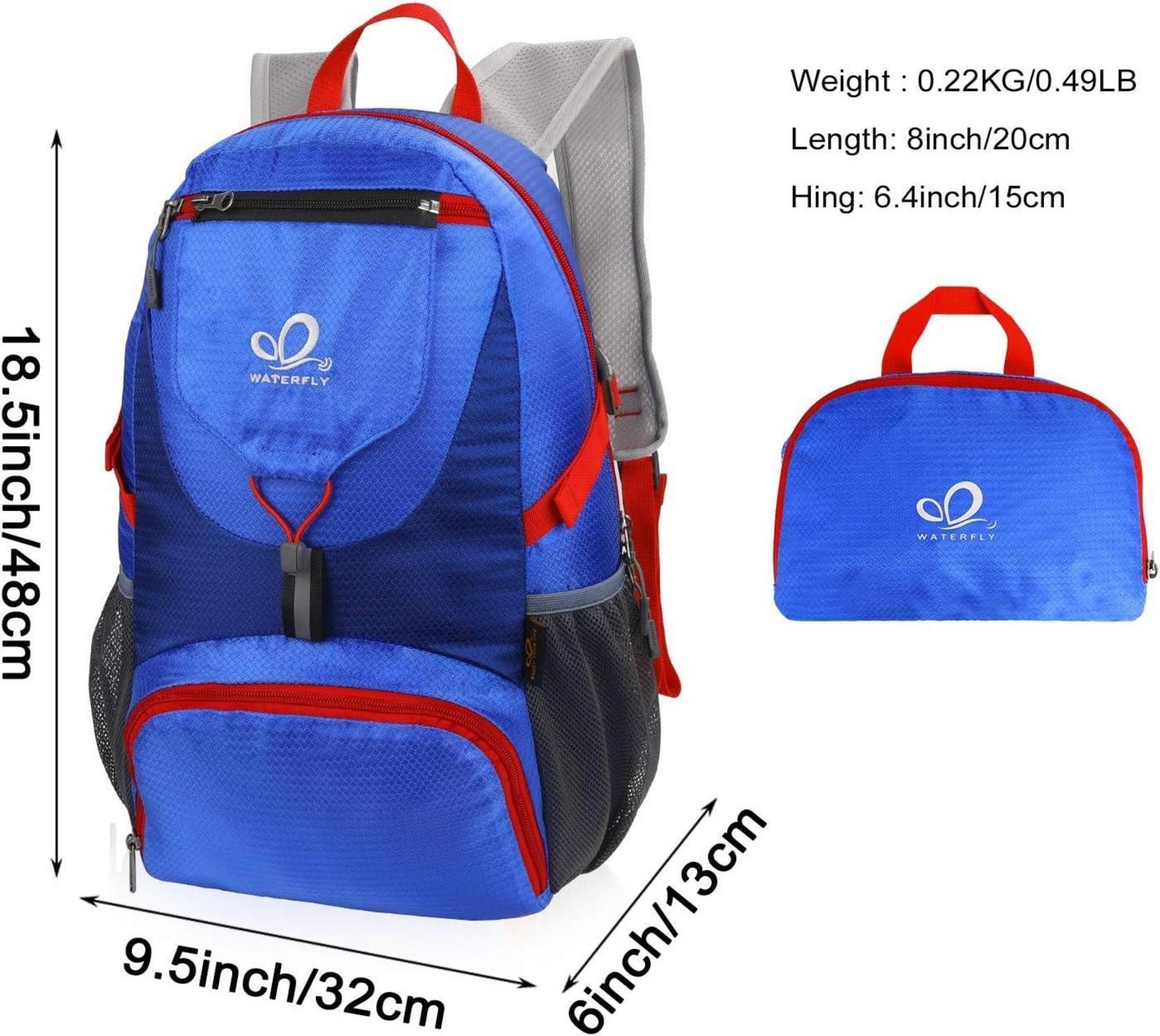 Ultraleichter Faltbarer 20L Rucksack Outdoor Daypack Blau