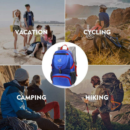 Ultraleichter Faltbarer 20L Rucksack Outdoor Sport Blau