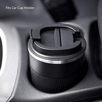 Kaffeebecher to go Thermo Edelstahl Doppelwand Isoliert 380ml Schwarz
