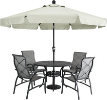 Sonnenschirm 270cm mit Volant und 8 Rippen Beige