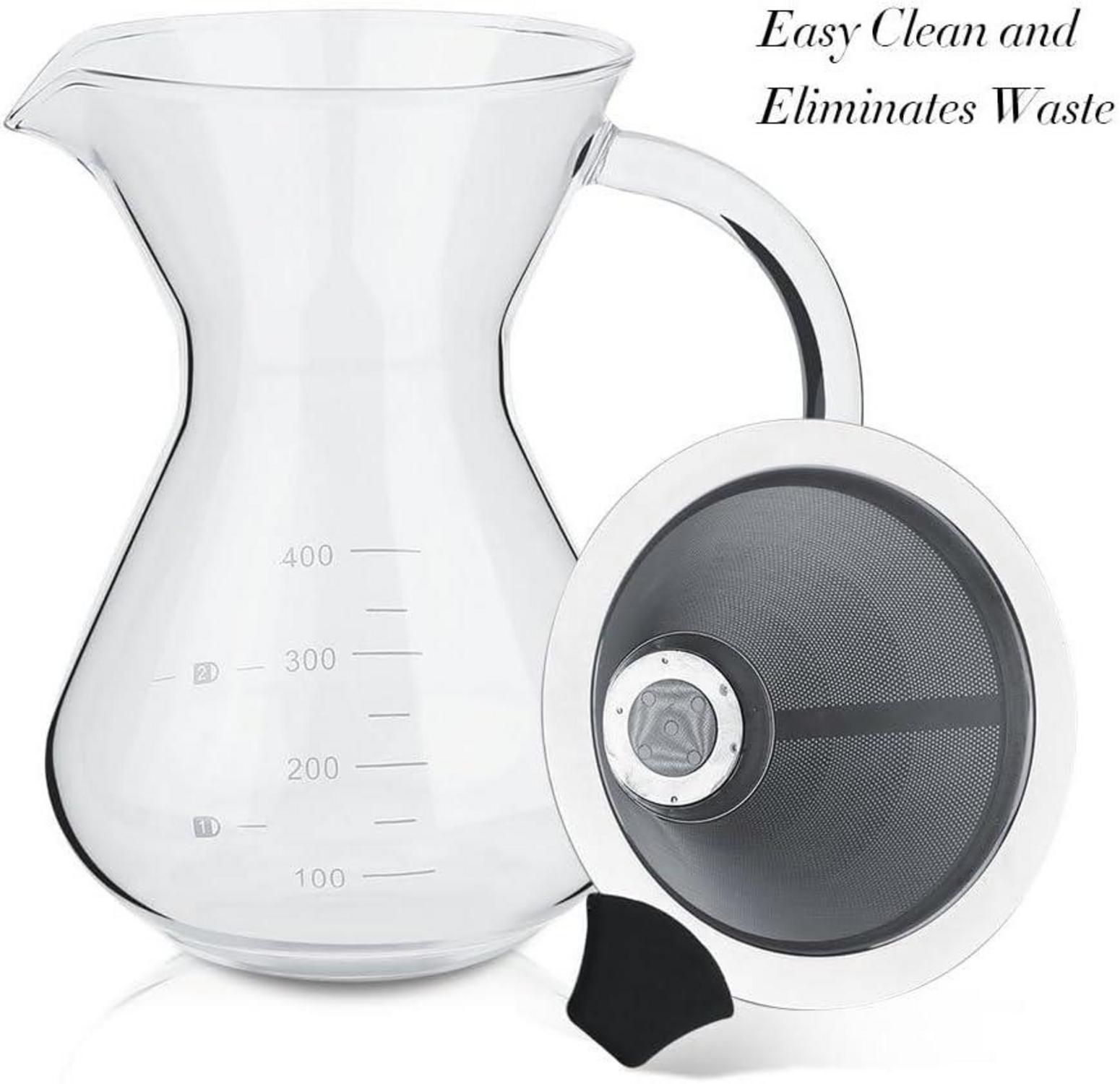 Manuelle Pour Over Kaffeemaschine Edelstahl Handfilter 400ml