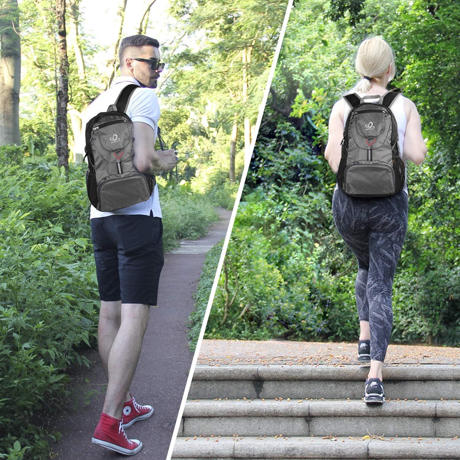 Ultraleichter Faltbarer Outdoor-Rucksack 20L Grau Mesh Damen Herren