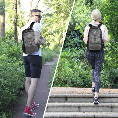 Ultraleichter Faltbarer Outdoor-Rucksack 20L Grau Mesh Damen Herren