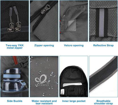 Ultraleichter Faltbarer Rucksack 20L: Leichter Packable