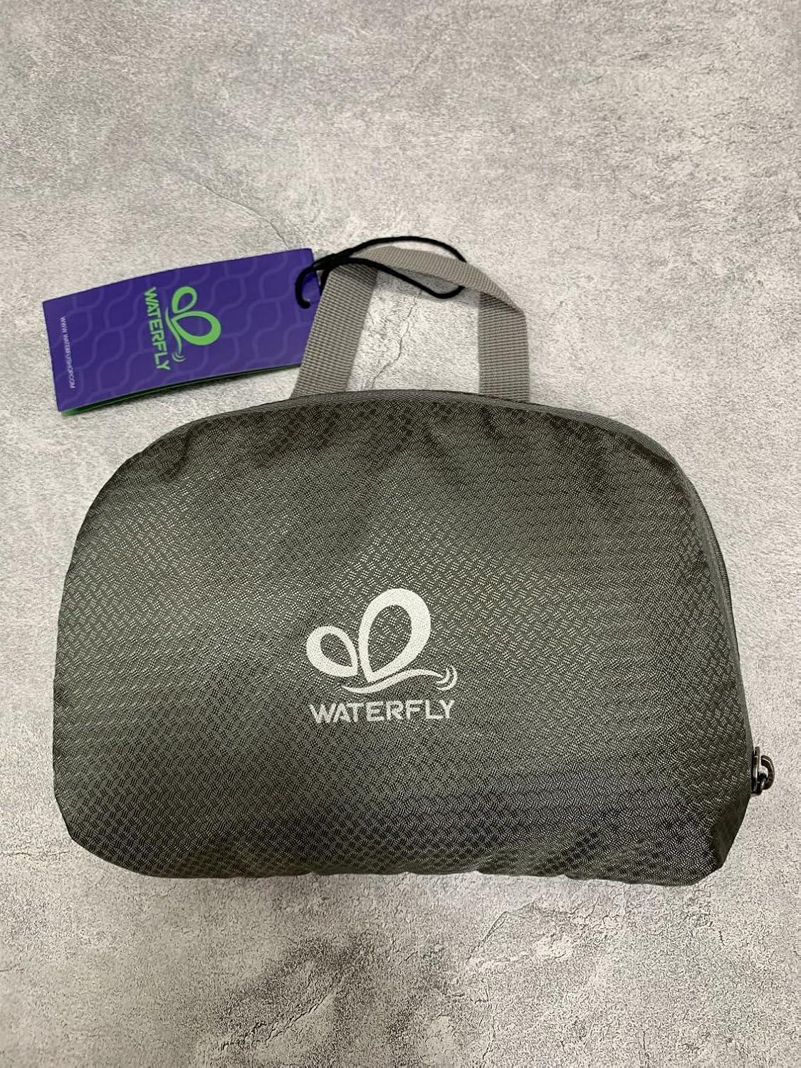 WATERFLY Ultraleicht Faltbar Rucksack 20L Outdoor Trekking Sport Daypack Grau